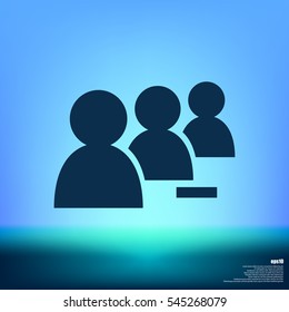 Add new user account flat icon for apps. Vector illustration