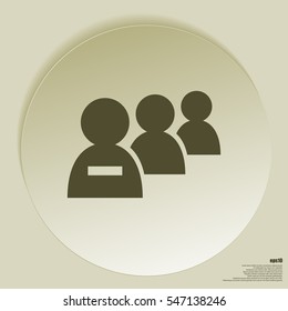 Add new user account flat icon for apps. Vector illustration