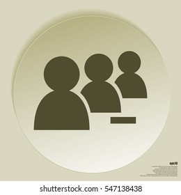 Add new user account flat icon for apps. Vector illustration