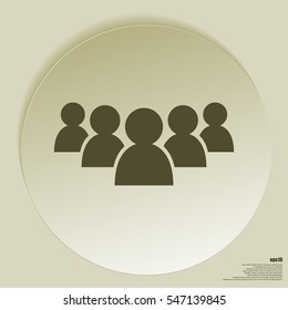 Add new user account flat icon for apps. Vector illustration