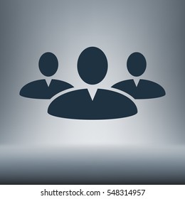 Add new user account flat icon for apps. Vector illustration