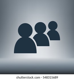 Add new user account flat icon for apps. Vector illustration