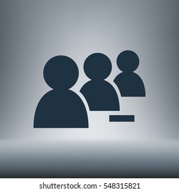 Add new user account flat icon for apps. Vector illustration