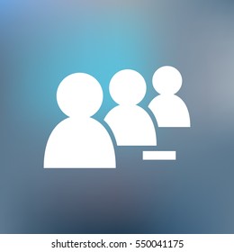 Add new user account flat icon for apps. Vector illustration