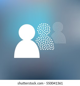 Add new user account flat icon for apps. Vector illustration