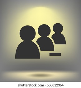 Add new user account flat icon for apps. Vector illustration
