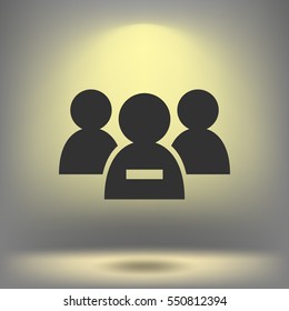 Add new user account flat icon for apps. Vector illustration
