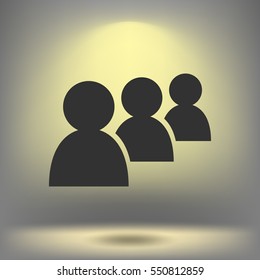 Add new user account flat icon for apps. Vector illustration
