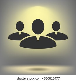 Add new user account flat icon for apps. Vector illustration