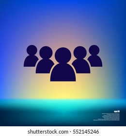 Add new user account flat icon for apps. Vector illustration
