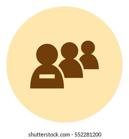 Add new user account flat icon for apps. Vector illustration
