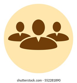 Add new user account flat icon for apps. Vector illustration