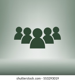 Add new user account flat icon for apps. Vector illustration
