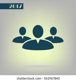 Add new user account flat icon for apps. Vector illustration