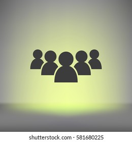 Add new user account flat icon for apps. Vector illustration