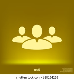 Add new user account flat icon for apps. Vector illustration