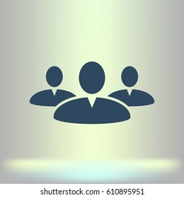 Add new user account flat icon for apps. Vector illustration