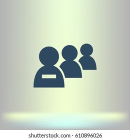 Add new user account flat icon for apps. Vector illustration