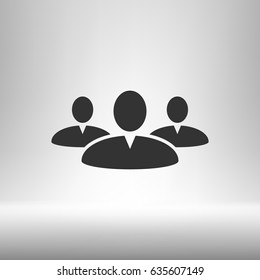 Add new user account flat icon for apps. Vector illustration