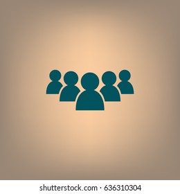 Add new user account flat icon for apps. Vector illustration