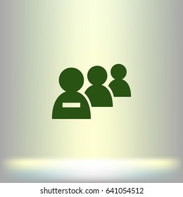 Add new user account flat icon for apps. Vector illustration