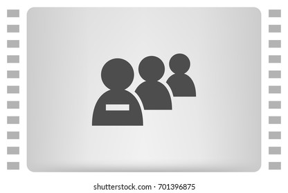 Add new user account flat icon for apps. Vector illustration