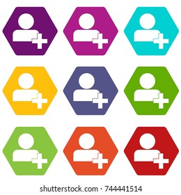 Add new user account or add new friend in simple style isolated on white background vector illustration