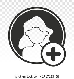 Add new user account - vector flat icons for apps and websites