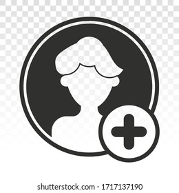 Add new user account - vector flat icons for apps and websites