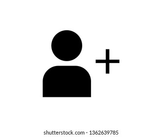 Add new user icon. Account creation and onboarding usage. Vector illustration