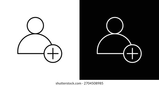Añadir un nuevo icono de usuario editable trazo de Vector para Diseños web