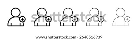 Add a new user icon filled flat sign concept for web design.