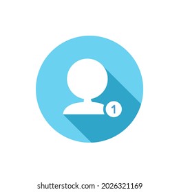 Add new user icon isolate on white background.
