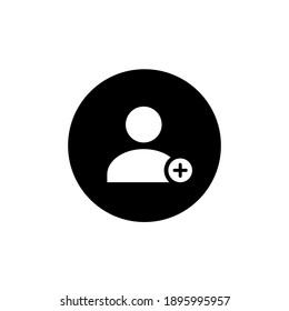 Add New User Icon Isolated on White Background