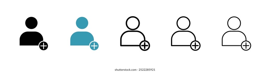 Agregar un nuevo conjunto de iconos de Vector de iconos de usuario. EPS 10