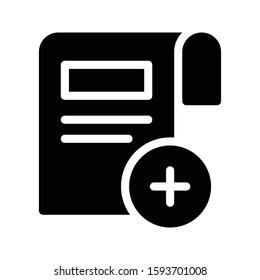 add new vector  glyph flat icon  