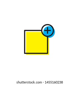 Add new vector icon isolated on white background