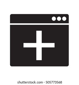 Add New Window icon illustration idesign