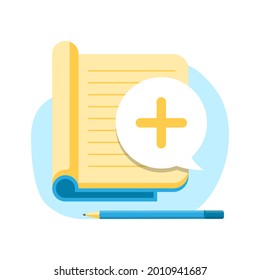 add note button concept illustration flat design vector eps10. modern graphic element for landing page, empty state ui, infographic, icon
