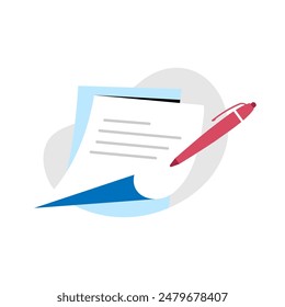 add note page, write something concept illustration flat design. simple modern graphic element for empty state ui, infographic, icon
