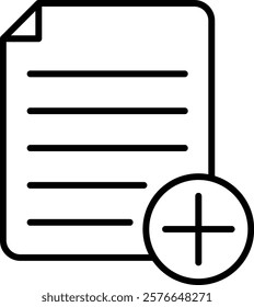 Add Notes vector icon. Can be used for printing, mobile and web applications.