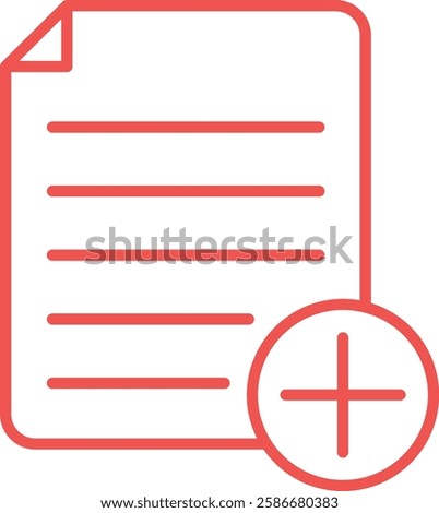 Add Notes vector icon. Can be used for printing, mobile and web applications.