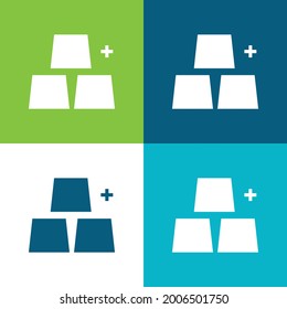 Add Objects Flat four color minimal icon set
