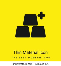 Add Objects minimal bright yellow material icon