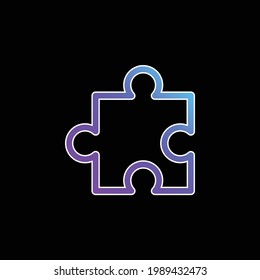 Icono de vector de gradiente azul