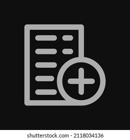 add order icon with black background