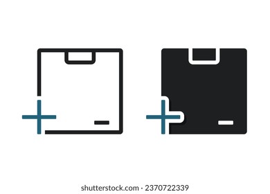Add package box icon. Illustration vector