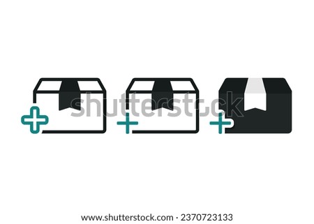 Add package icon. Illustration vector