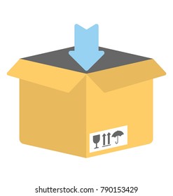 Add Parcel Flat Colored Icon
