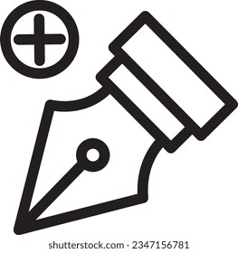 Add Pen Tool Outline Icon